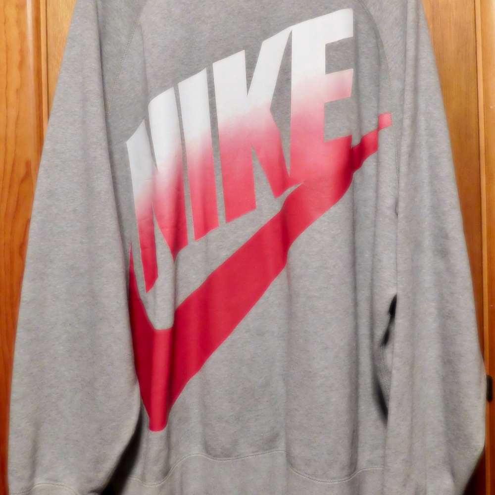 NIKE OMBRE RED WHITE LOGO SWEATSHIRT 3XL